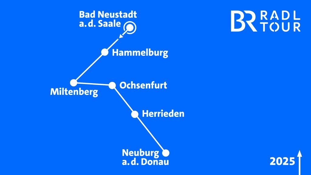Die Strecke der BR-Radltpur 2025.